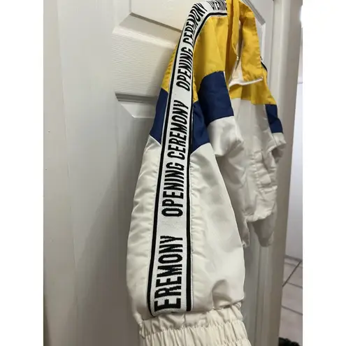 Opening Ceremony Multi Color Logo Full Zip Wind Breaker Track Jacket Size L