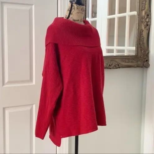 Style & Co  Red Ribbed Knit Sweater Size M