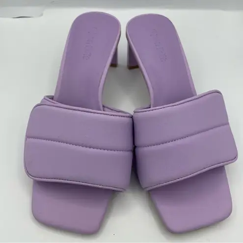 Open Edit slip on purple heel sandals women’s size 5M