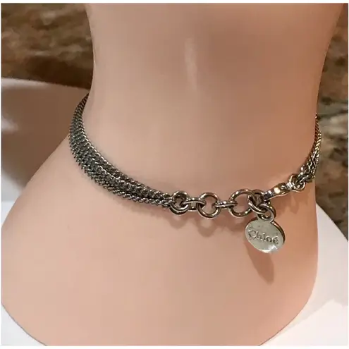 Chloé Mother-of-Pearl & Sterling Silver Padlock Logo Bracelet