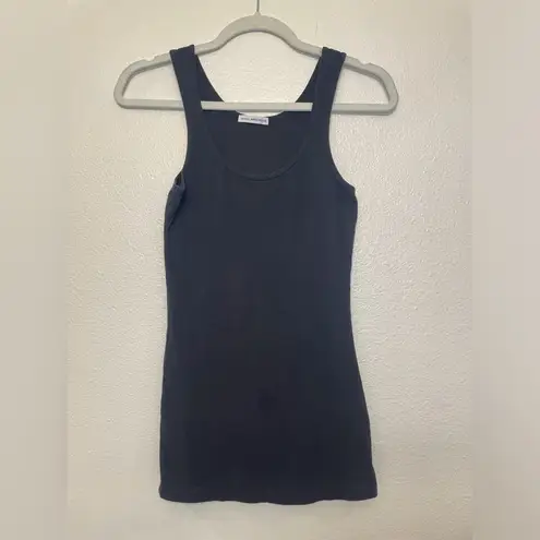 James Perse Women’s Long Black Sleeveless Cotton Tank Top Size M