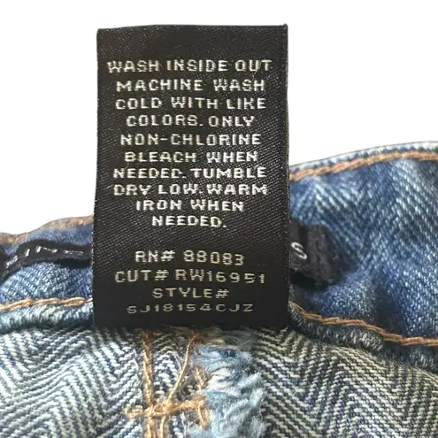 Sincerely Jules Jeans Womens Size 1/25 High Rise Straight Leg Denim Blue