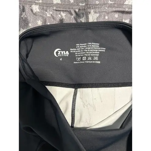 Zyia Active Watercolor Ombre Summit High Waisted Leggings Women's Size 4 Black