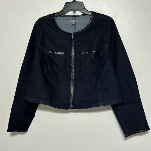Jessica London Dark Wash Denim Jacket Size 16W