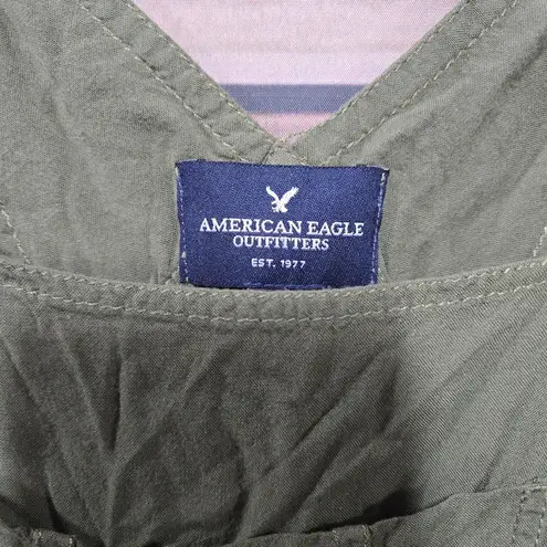 American Eagle Olive Green Utility Overall Women's Short Romper Size XS