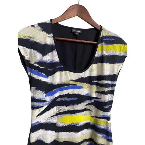 Just Cavalli Abstract Print Bodycon Mini Dress Multi Color Womans 42