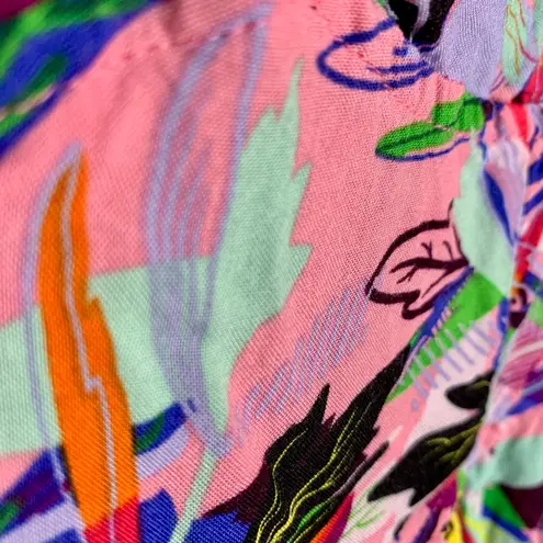 Love j Women’s Small Sundress Multicolor Leaf Print Fit & Flare Spaghetti Strap