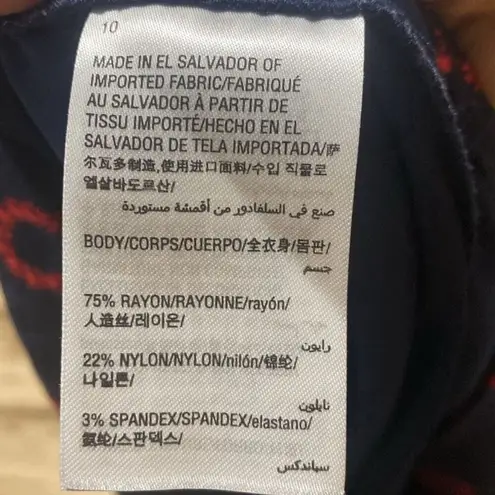 Charter Club Women's Navy Skort Size 10 Embroidered Circles Casual