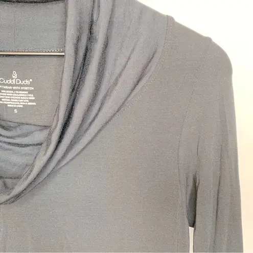 Cuddl Duds Black Cowl Neck Modal Jersey Dress Loungewear Size Small