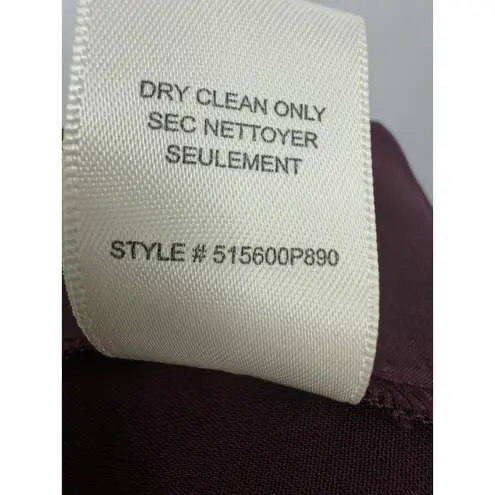 Rebecca Taylor Dress Pants Womens 2 Burgundy Plum Lined Tapered Trousers