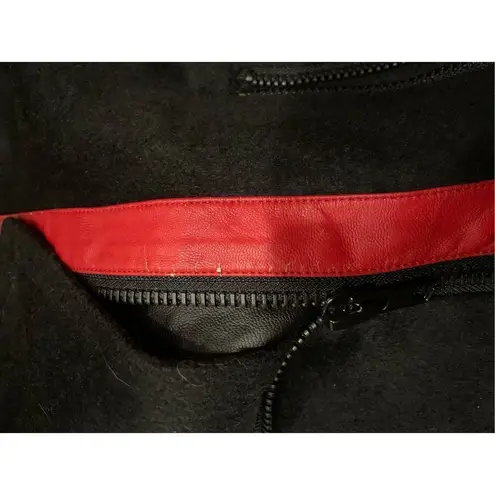 W118 By Walter Baker Black and Red Coat Jacket Medium New with Flaws