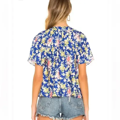 Tularosa  NWT Daisy Top in‎ Cobalt Mixed Floral Small