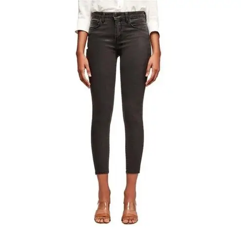 L'Agence Margot Skinny High Rise Coal Coated Jeans - 29