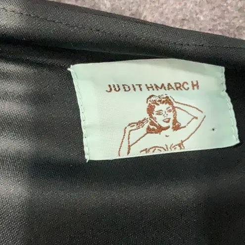 Judith March Vintage Y2K Black and Red One Shoulder Sequin Bow Dress Size Medium