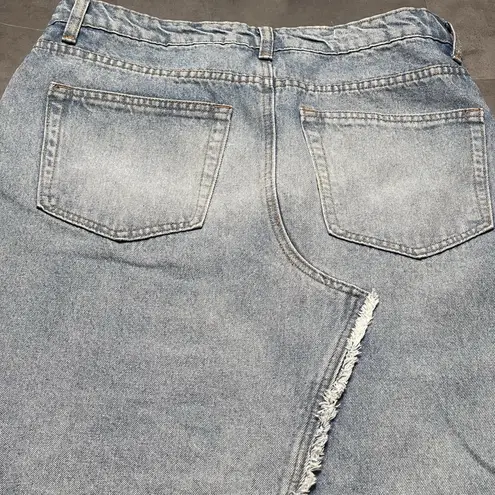 Signature 8 Denim Maxi Skirt Blue Color Maxi Size M. F