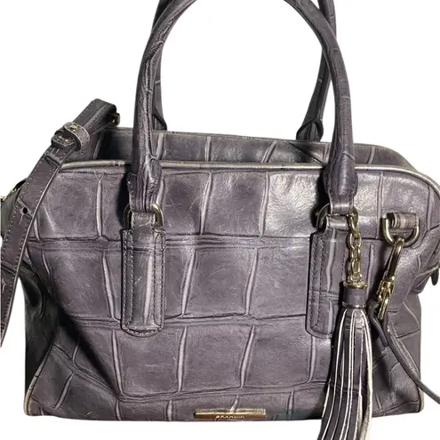 Brahmin MARISSA Elegant Gray Leather Handbag
