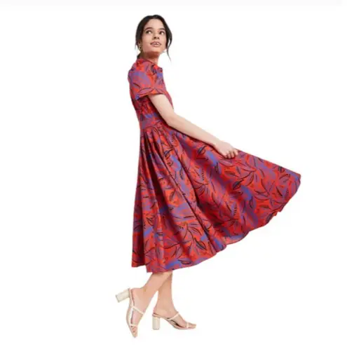 Alexis 💕 x TARGET💕 Tropical Leaf Short Sleeve Shirtdress Large