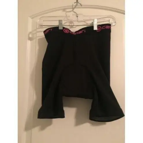 Canari Padded Cycling Bike Shorts Women's Size Large L Compression Black Pink