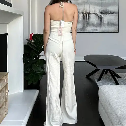 Alexis NWT Rohani Halter Jumpsuit New Size medium. Elegant Cream Jumpsuit