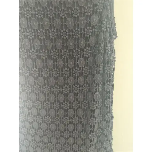 Velvet Tees Velvet by Graham & Spencer Black Crochet Tank Dress Size XS.