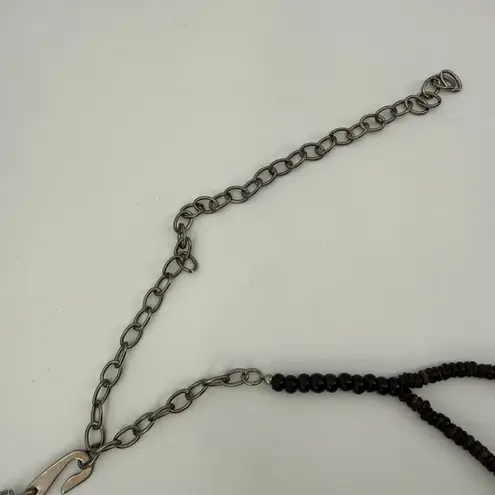 Unbranded Brown Rectangle Beaded Hip Waist Belt Adjustable Boho Y2k Style