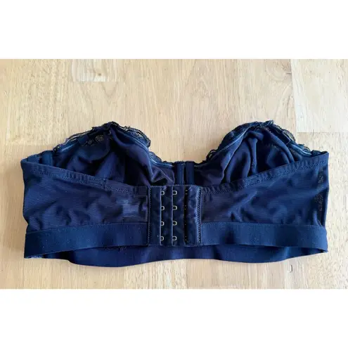 Lively Strapless Bra 38D Women Black Lace Underwire GUC No Straps Size undefined