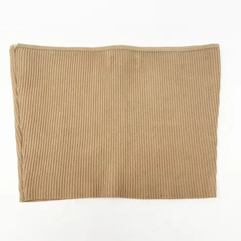 Babaton Aritzia Ribbed Sculpt Knit Essamba Tube Top Honey Beige Womens Size M