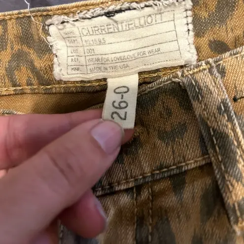 Current/Elliott Current Elliott The Stiletto Skinny Camel
Leopard Print jeans size 26 - Image 4