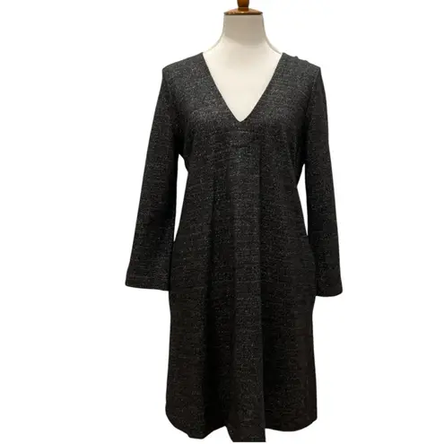 The White Company 10 Dress Minimalist Wool Retro 60s Style Classic Sparkle Shift Gray