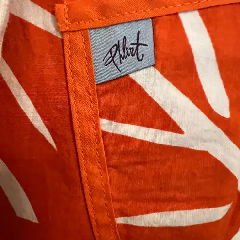 phlirt Orange and White Leaf Print Skirt Size undefined