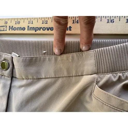 Chico's  Zenergy Pants Size 3 Crop Cargo Active Stretch Travel Lot Of 2 Beige Blue thumbnail 10