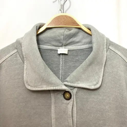 Poetry London Jersey Gray Hemp Organic Cotton Button Shacket Shirt Jacket