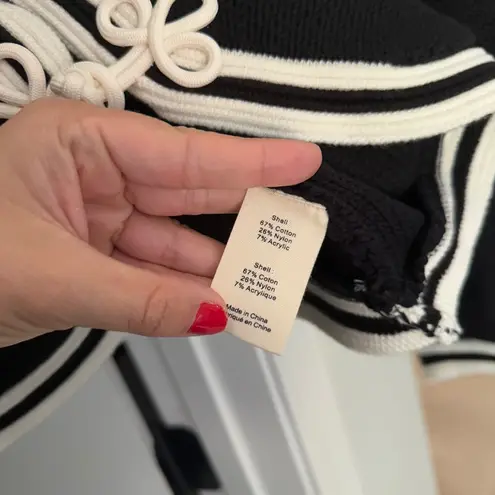 L'Agence NWT L’Agence Kaito contrast trim black white cropped cardigan - Image 4