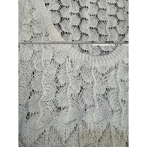 Ramy Brook  Tatiana Sleeveless‎ Sweater In Ivory Sweater Size Large Crochet