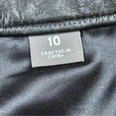 wilson's leather Wilsons Black Leather Pants Lined High-Rise Heavyweight Moto - Size 10