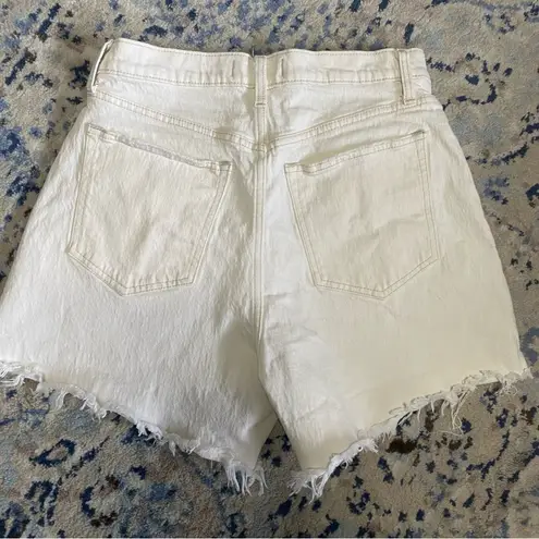 Abercrombie & Fitch  Curve Love High Rise The Dad Shorts Button Fly Cream 29 8