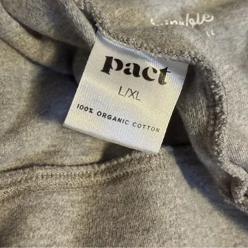 Pact Airplane wrap cardigan organic cotton open front pockets womens L/XL grey Gray Size undefined