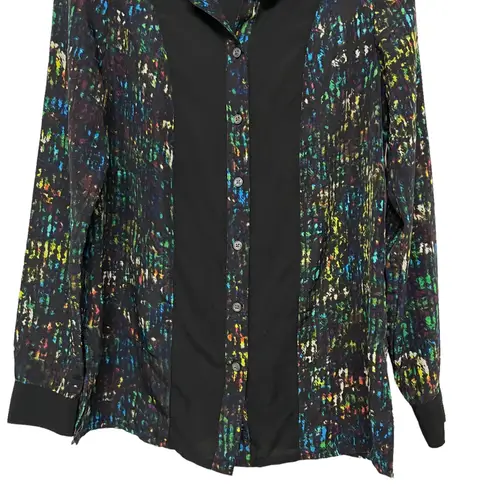 Derek Lam Design Nation Printed Button Down Shirt Size S