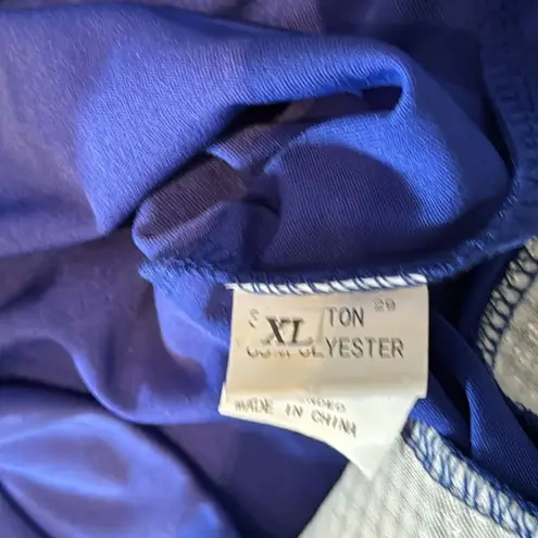 Women’s Sexy Bodycon Blue & Silver Studded Crop Top & Pencil Pants Size XL NWOT