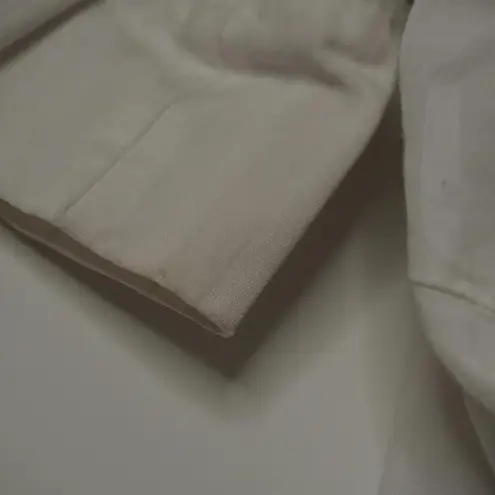 Bed Head White Pinstriped Pajama Top Long Sleeve Cotton USA Made Classic M Bride Size M