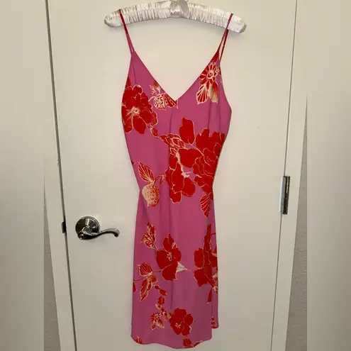 Natori Passion Flower Slip Dress XS Red