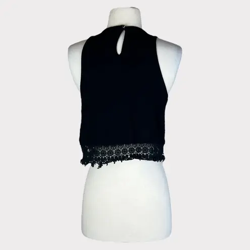 Nordstrom Lush  | Black Crochet Crop Top Vintage Y2k | Medium