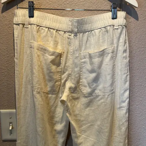 Sincerely Jules Women’s Linen Blend Cargo pockets jogger style pants size small