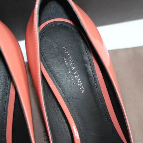 Bottega Veneta Coral Patent Leather Closed Toe Low Pumps