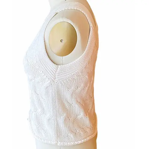 Prómesa PROMESA Sleeveless Cream Halter Sweater Top ~ Women's Size SMALL