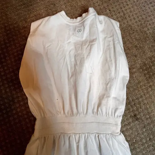 Calia Carrie Underwood Off White Extended Shoulder Midi Dress SZ XS Neutral