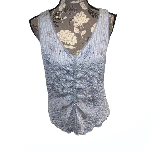 Armani Collezioni Light Blue Silk Sleeveless Blouse size 14