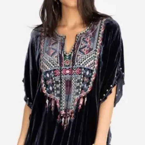 Johnny Was Nemita extremely heavily embroidered velvet Caftan/Tunic NWT RARE - Image 7