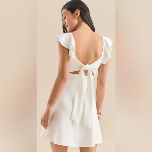 Altar'd State  Size XL NWT off white Veronica Flutter Sleeve Dress