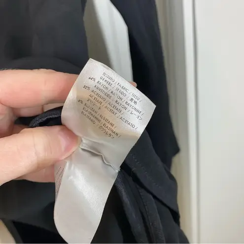 Stella McCartney Black Crepe Arlesa Zipper Top Blouse size 38 quiet luxury basic